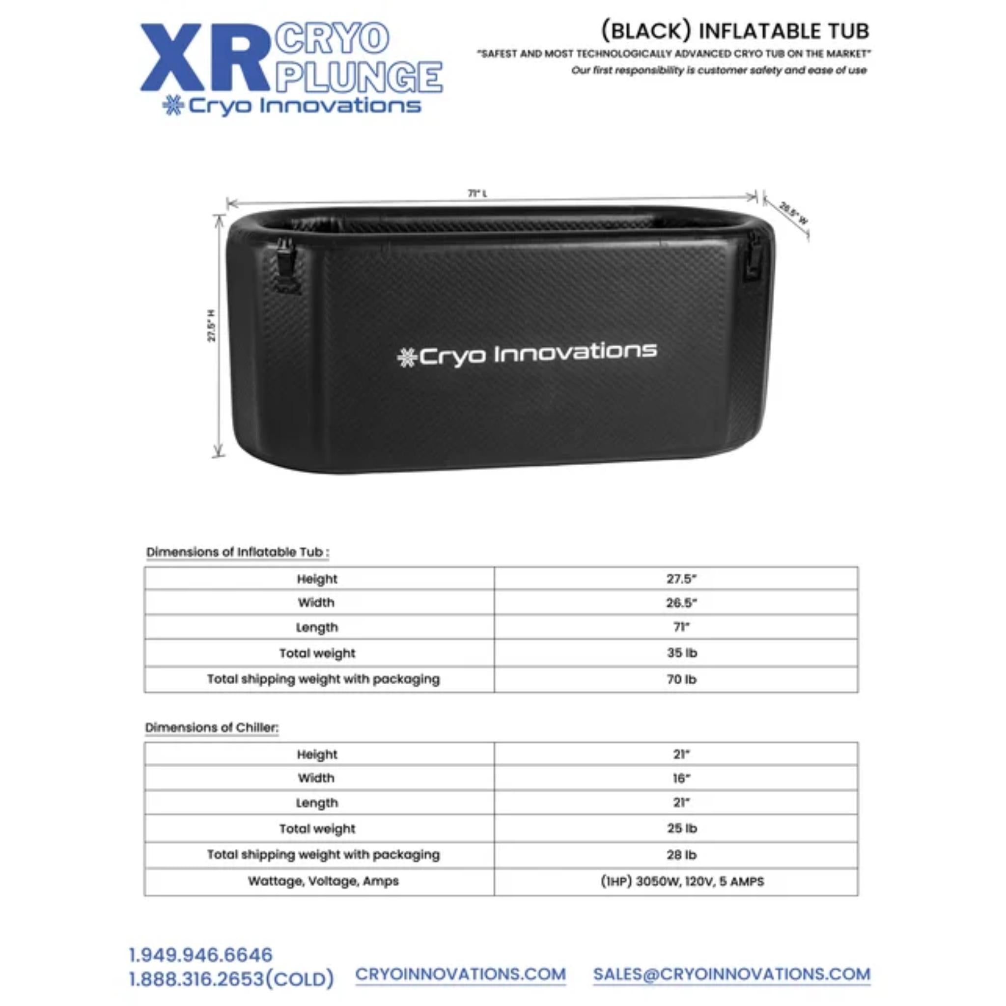 XR Cryo Plunge Acrylic Window w/ Hot and Cold